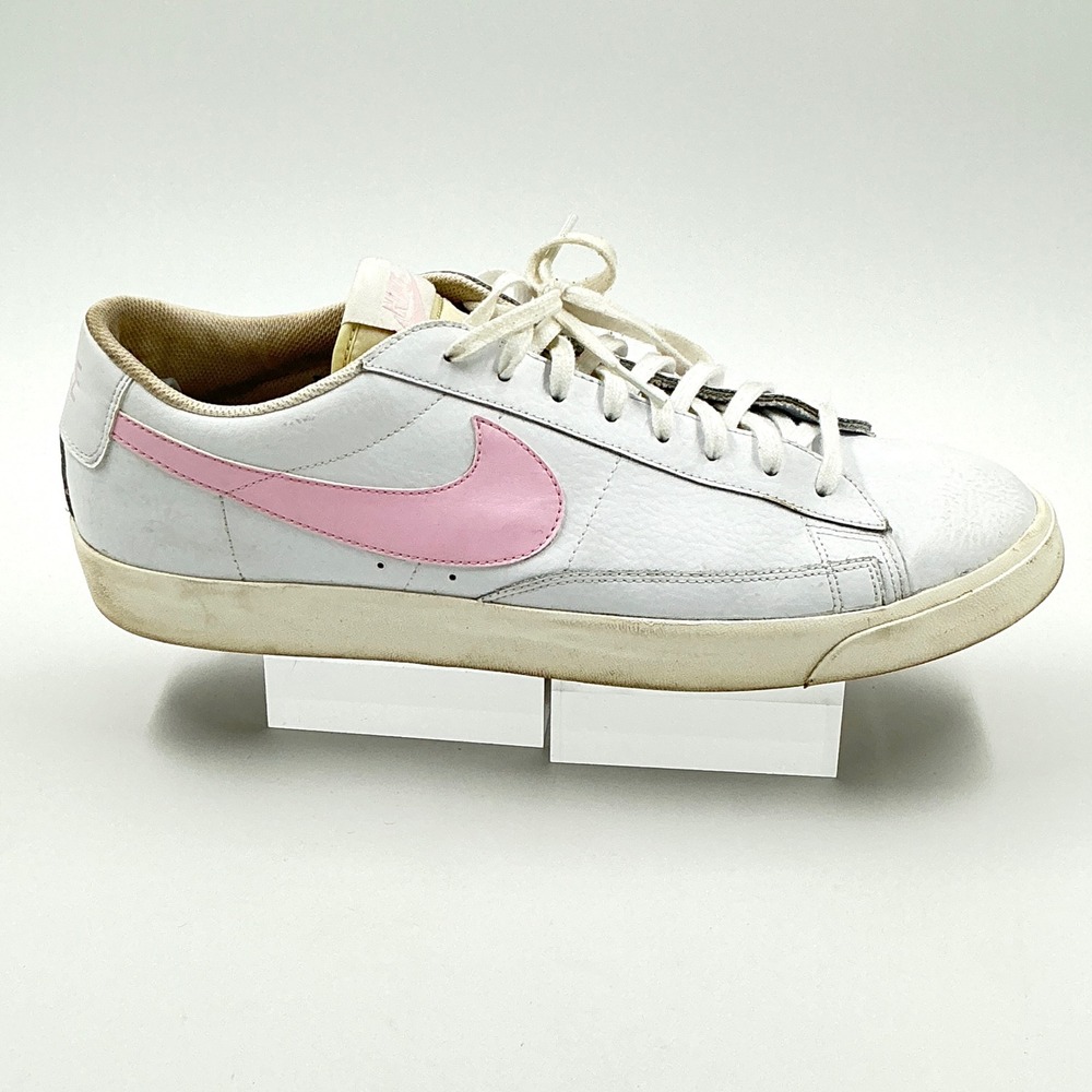 Nike Mens Size 15 Sneakers White Pink Blazer Low Leather
